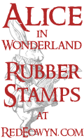 Red Eowyn Rubber Stamps - Alice in Wonderland Rubber Stamps