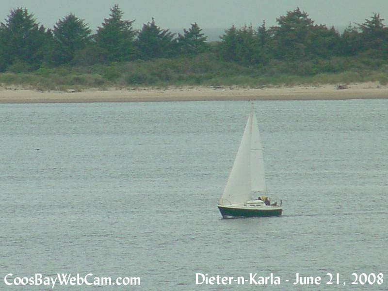 Dieter and Karla sailing on June 21, 2008